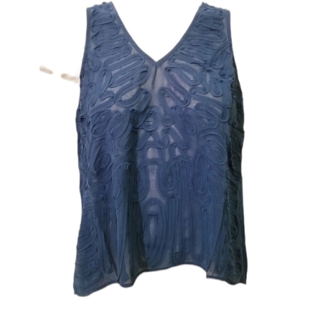 Chandi & Lia NWT‎ Teal Shear Blouse Size M